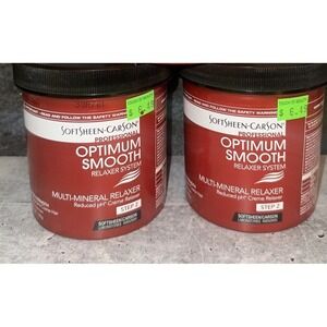2 Lot SoftSheen Carson Optimum Smooth Multi Mineral Creme Relaxer SUPER Strength